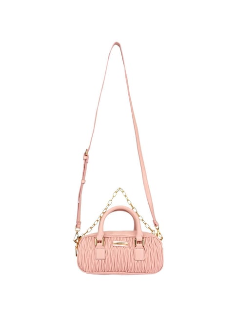 Aldo Light Pink Quilted Small Handbag