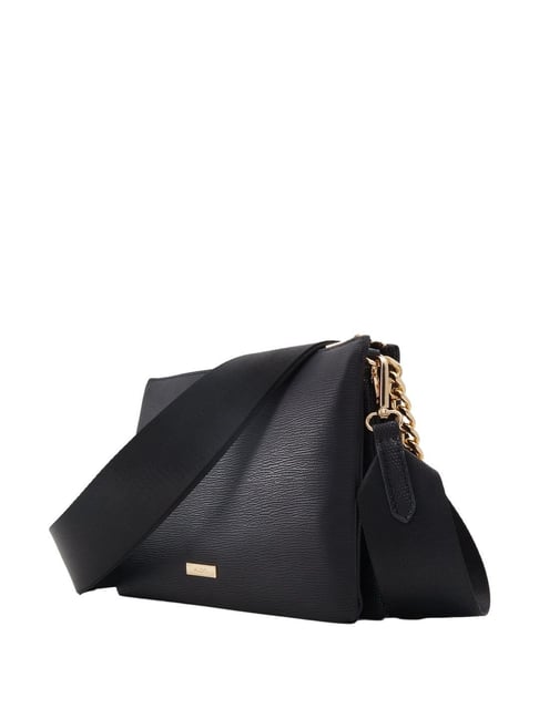 Aldo Black Quilted Medium Shoulder Handbag