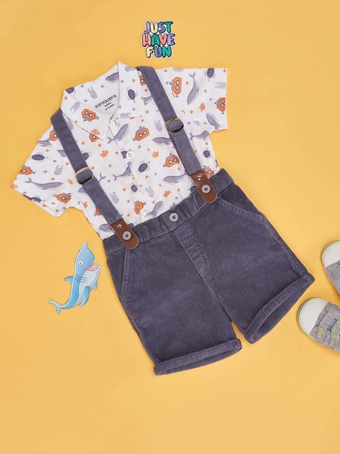 Pantaloons Baby Boys Purple Sage Cotton Printed Clothing Sets-picture-10