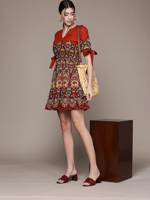 ritu kumar short dresses Buy Ritu Kumar Beige Embroidered Short Dress Online