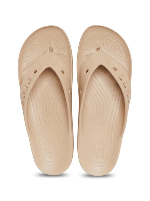 Crocs Women's Baya Beige Flip Flops-picture-24