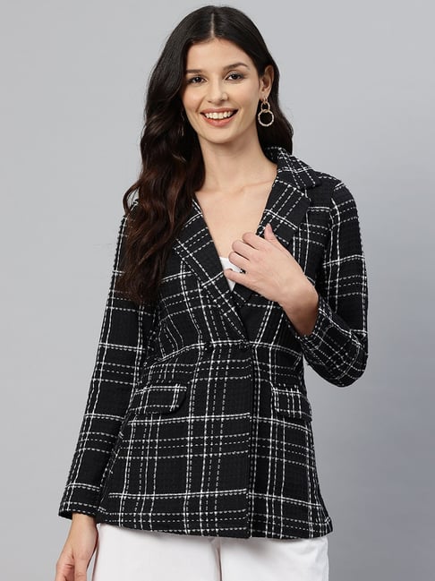 Cottinfab Black Check Blazer-picture-33