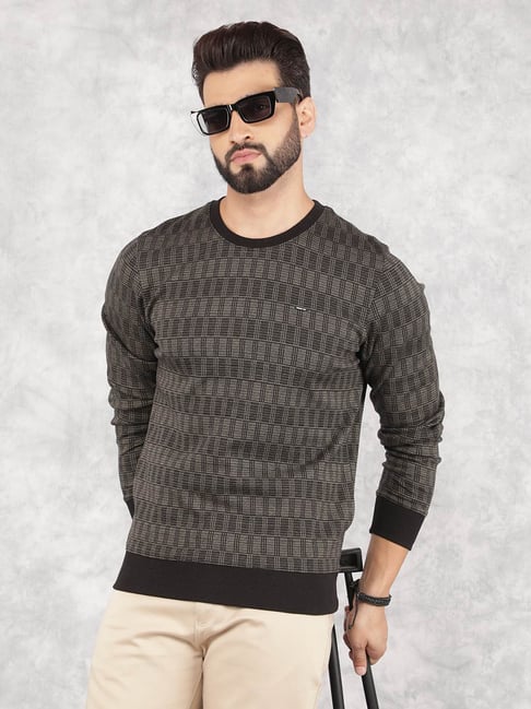 Crimsoune Club Black Regular Fit Texture Sweatshirt-picture-41