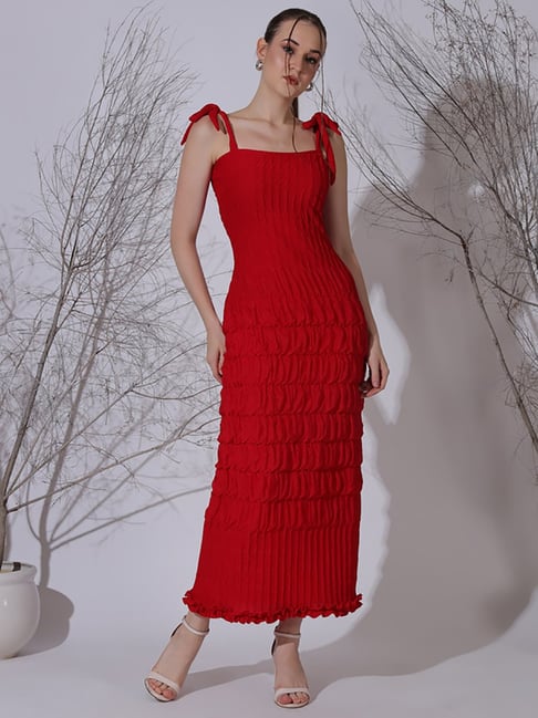 NEUDIS Red Maxi Dress