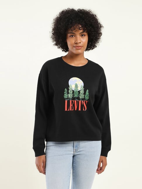 Levi's Coal Black Printed Pullover-picture-23