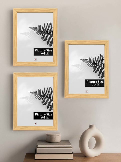 Art Street Beige Engineered Wood A4 Size Certificate & Document Photo Frames - Set of 3-picture-12