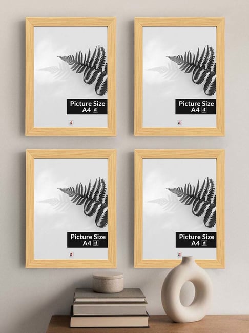 Art Street Beige Engineered Wood A4 Size Certificate & Document Photo Frames - Set of 4-picture-35