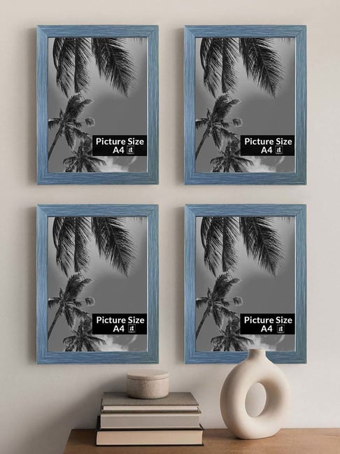 Art Street Blue Engineered Wood A4 Size Certificate & Document Photo Frames - Set of 4-picture-25