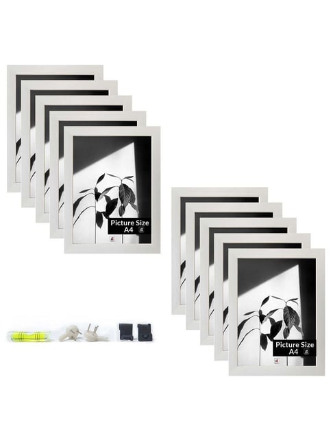 Art Street White Engineered Wood A4 Size Certificate & Document Photo Frames - Set of 10-picture-39