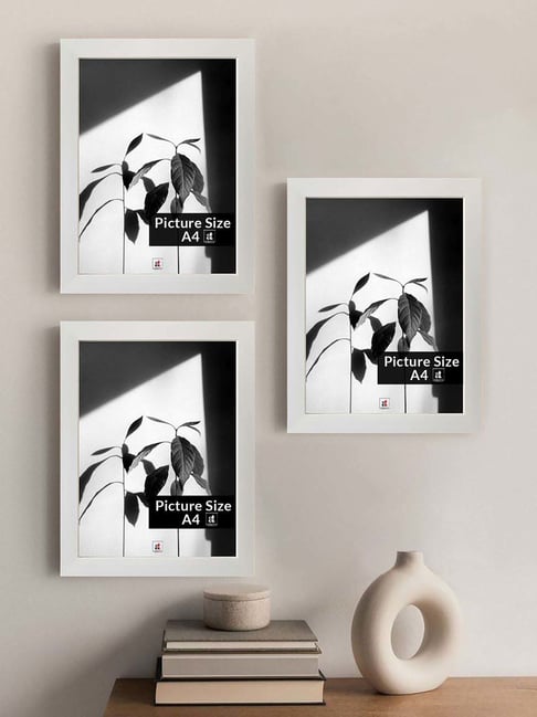 Art Street White Engineered Wood A4 Size Certificate & Document Photo Frames - Set of 3-picture-32