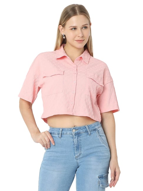 Smarty Pants Pink Crop Shirt-picture-15