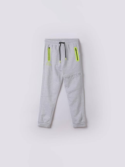 Kappa Clothing Kappa Track Pants Grey Kappa Boys Grey Melange Cotton  Fashion Track Pants