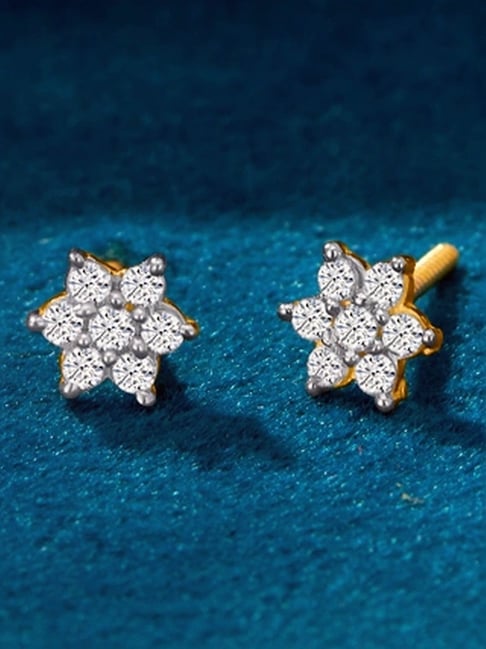 P.N.Gadgil Jewellers 22KT (916) BSI Hallmarked Yellow Gold Twinkling Star Stud Earring for Women