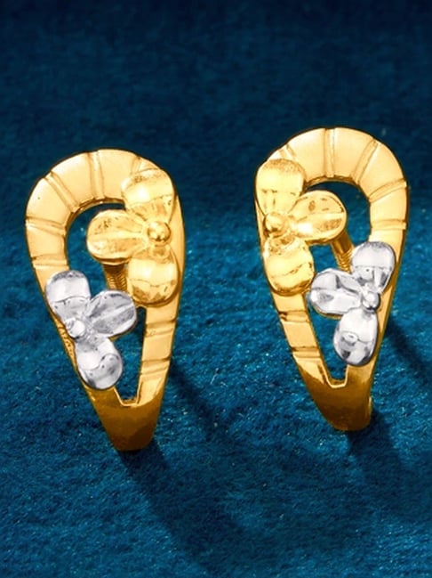 P.N.Gadgil Jewellers Nexus Spark Yellow Gold Huggies Earring For Women-picture-28