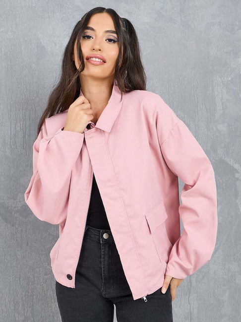 Styli Pink Plain Jacket-picture-40