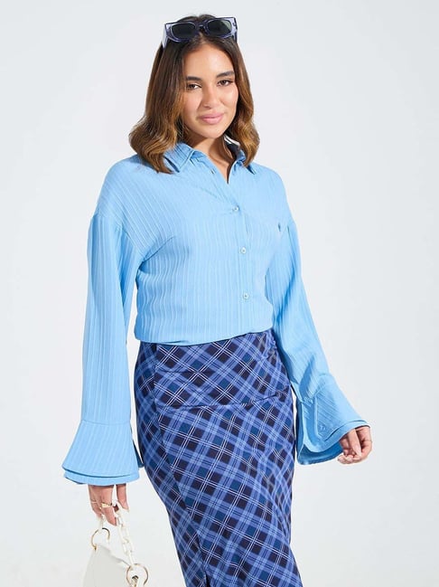 Styli Blue Striped Shirt-picture-16