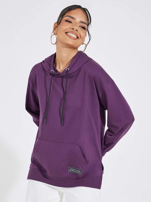 Plain purple hoodie sale