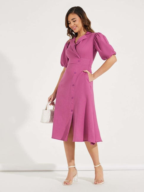 open lace back dress AND Purple Embellished Sheath Mini Dress – Myntra International