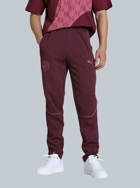Puma Red Slim Fit Logo Printed Sports Trackpants-picture-36