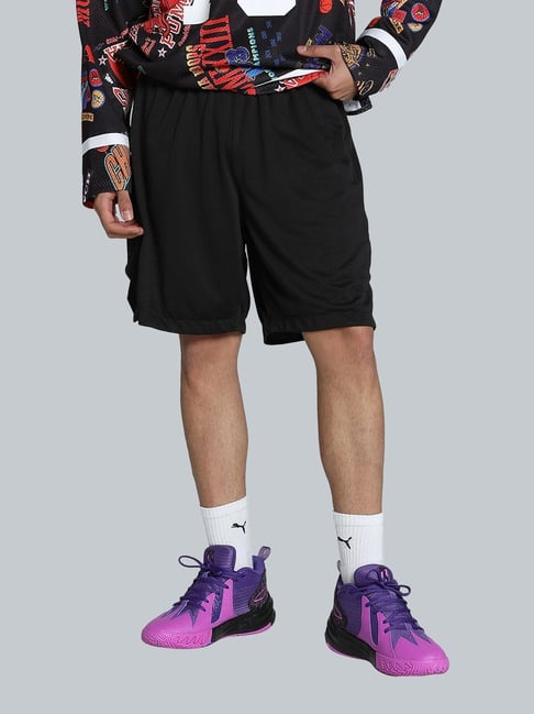 Puma Black Regular Fit Texture Sports Shorts-picture-28