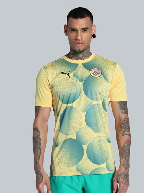 Puma Yellow Slim Fit Printed Jersey-picture-25