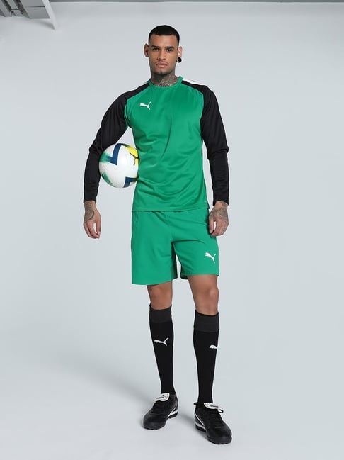 Buy Puma Green Regular Fit Colour Block Jersey for Mens Online
