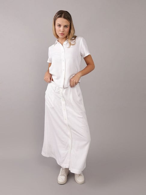 American Eagle Outfitters White Maxi Skirt-picture-24