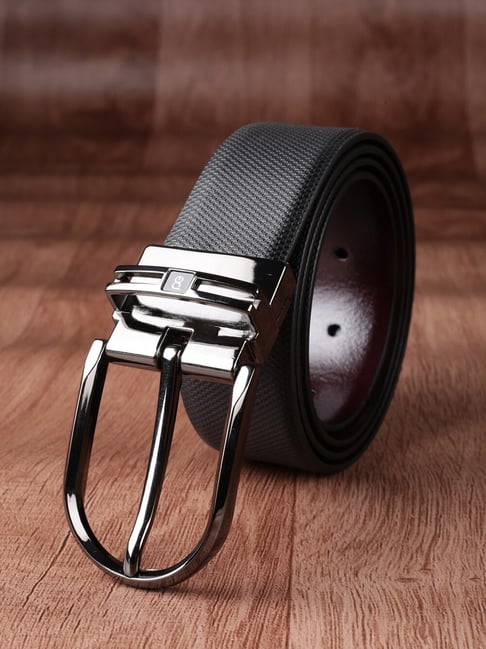 Buy Peter England Black Brown Leather Reversible Belt For Men At