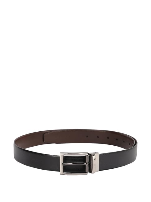 Peter England Black & Brown Leather Reversible Belt For Men-picture-33