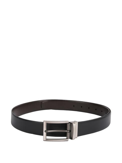 Peter England Black & B Leather Reversible Belt For Men-picture-37