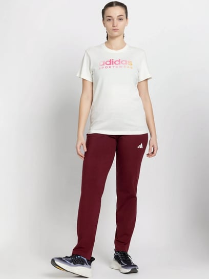 burgundy adidas joggers womens