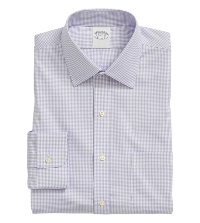 Brooks Brothers Purple Regular Fit Dress Shirt