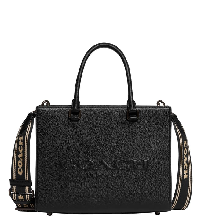 High quality Coach Black Leather Satchel