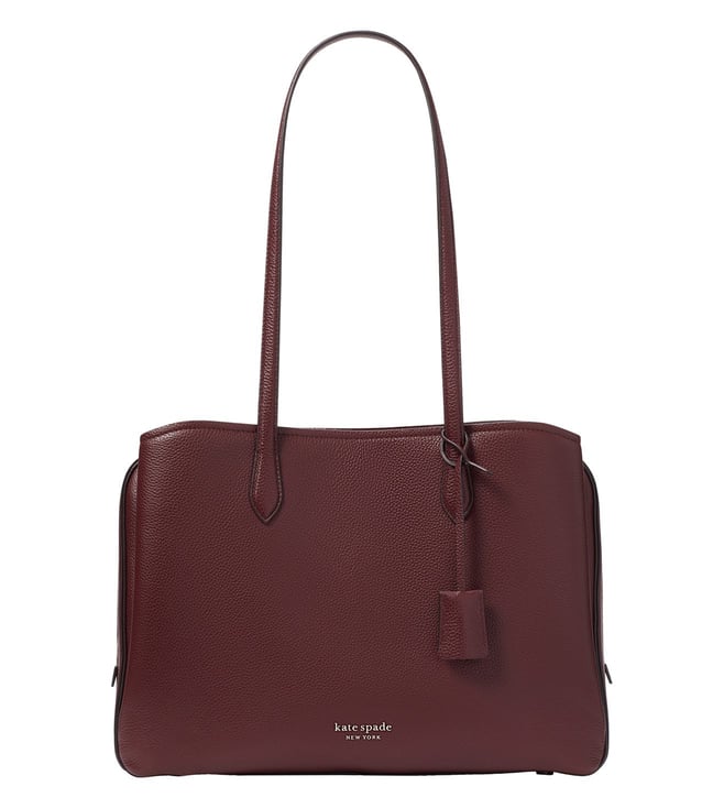 Kate Spade Maroon HUDSON Medium Leather Tote