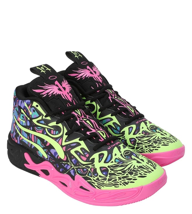 シューズ(男性用) PUMA MB.04HEEMPUMABLACK-LUMINOUSPINK-ELE PUMA x LAMELO BALL MB.04 Heem Men's Basketball Shoes | PUMA
