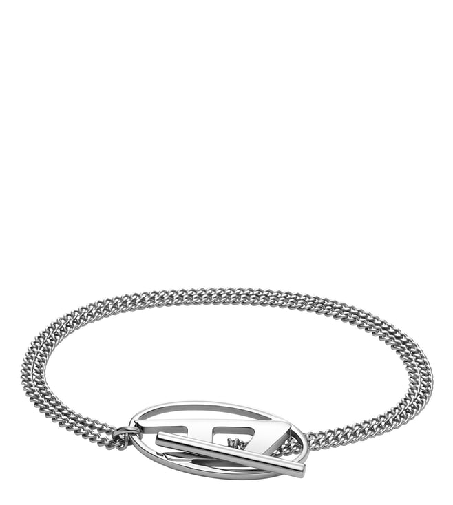 Buy Diesel Silver Chain Bracelet Online @ Tata CLiQ Luxury