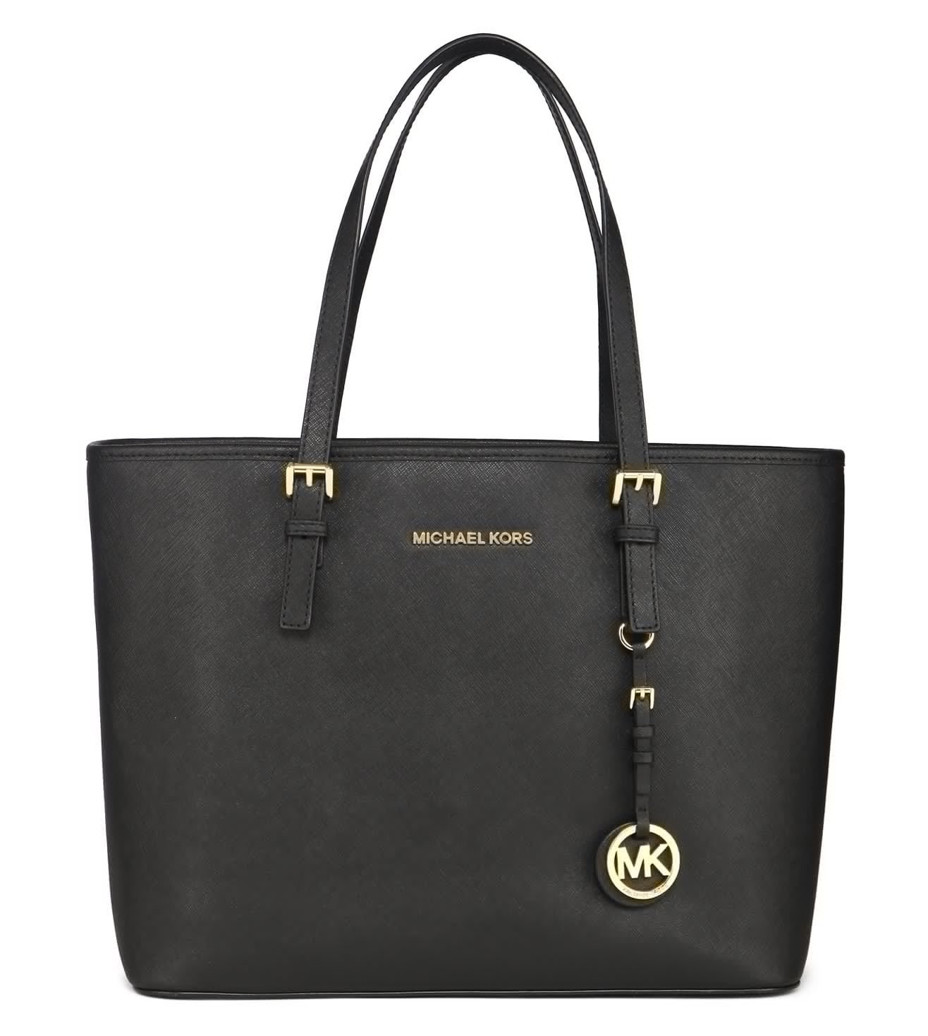 Michael Kors Jet Set Travel Medium Black Tote Bag For Women At Michael Kors Jet Set Travel Medium