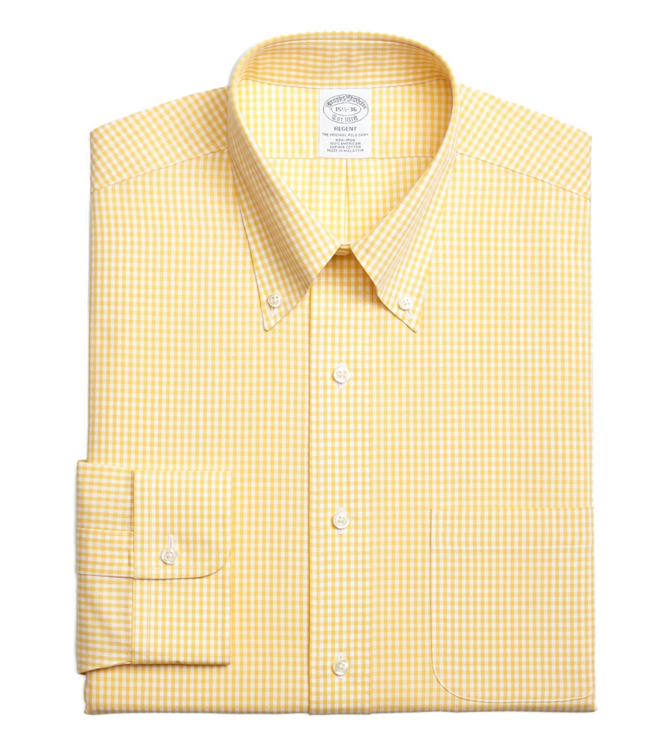 yellow gingham dress shirt