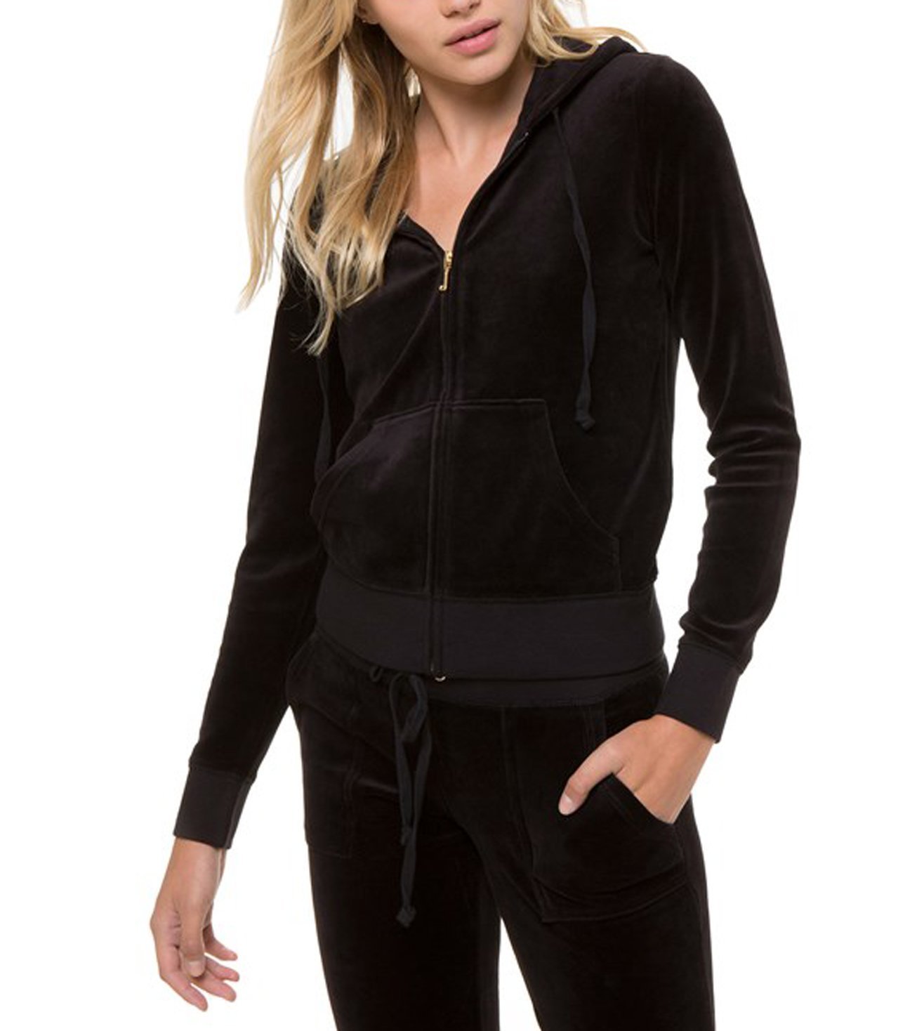 juicy couture black velour hoodie