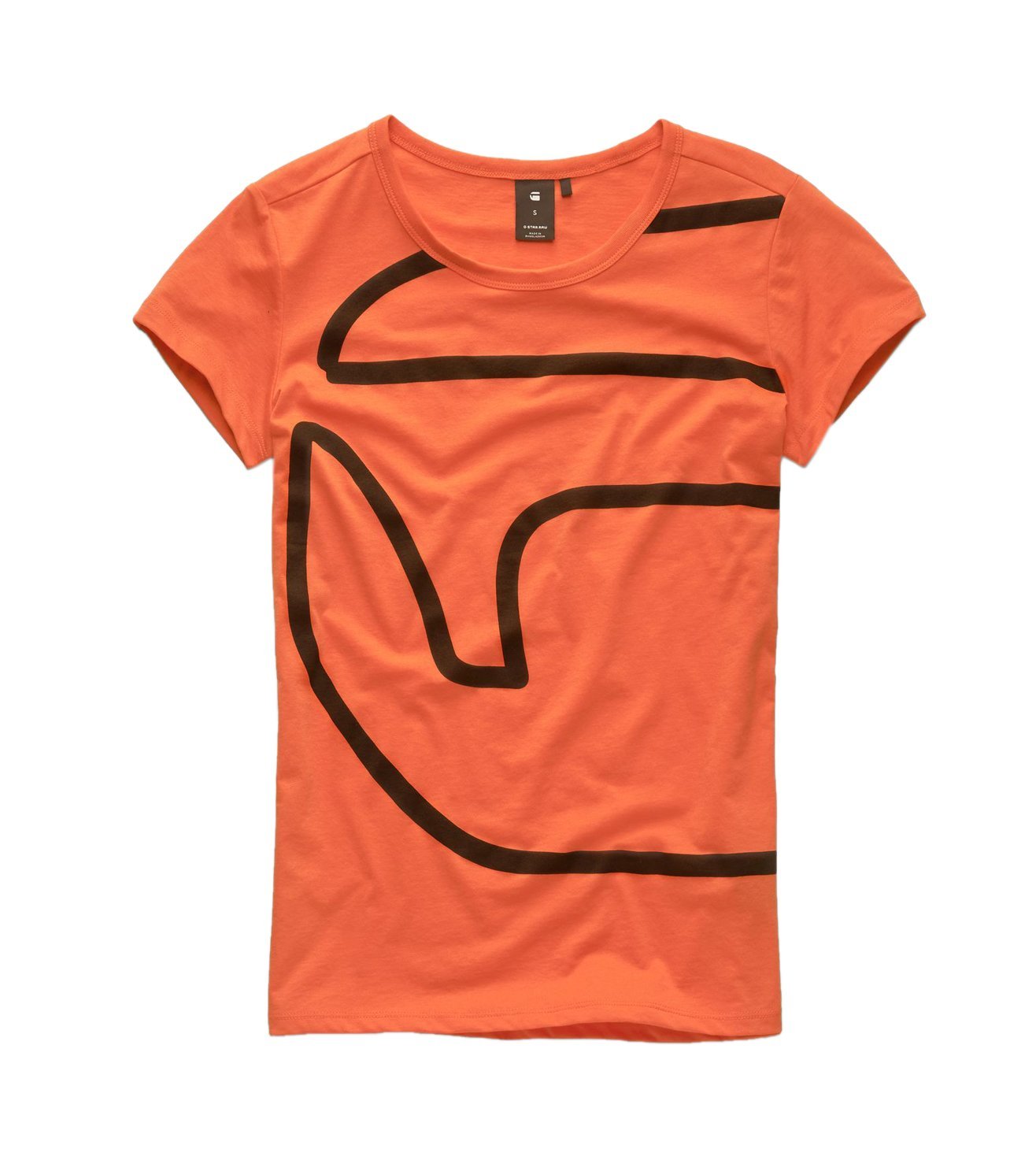 orange g star shirt