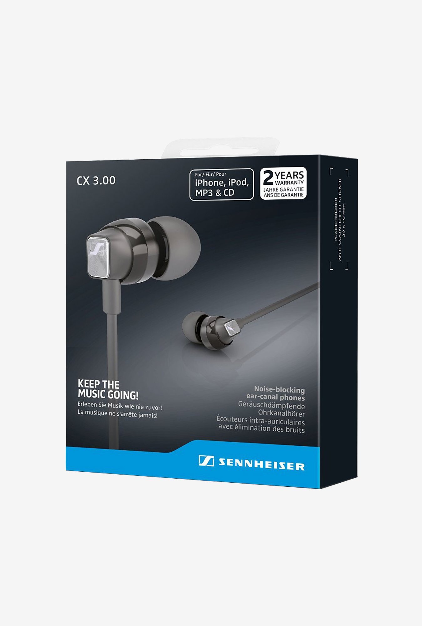 Buy Sennheiser CX 300 In the Ear Earphone Black online at