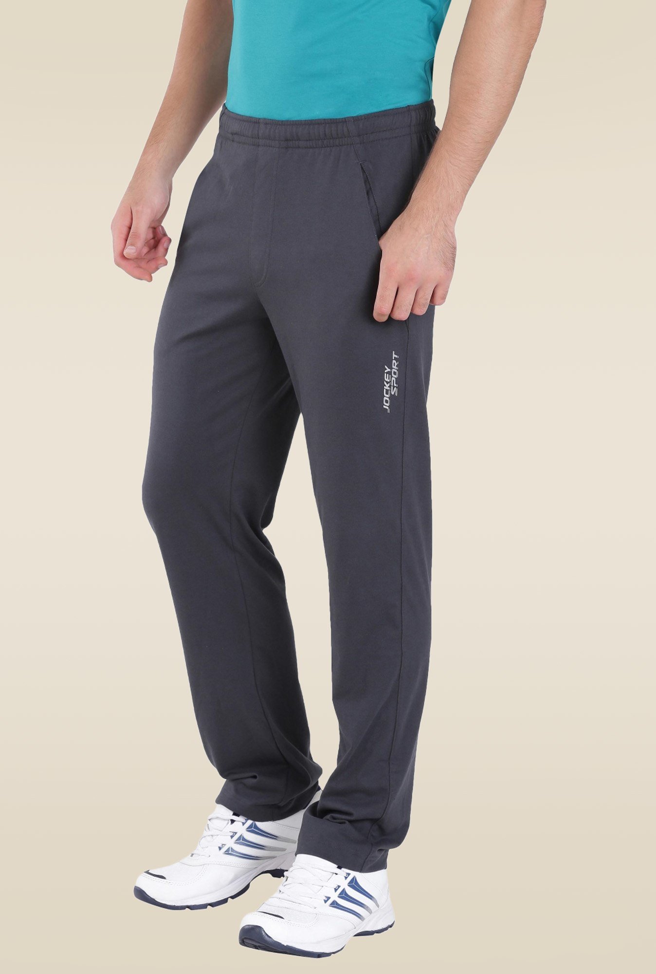 Buy Men's Super Combed Cotton Rich Slim Fit Trackpants with Side and Back  Pockets - Deep Olive 9510 | Jockey India