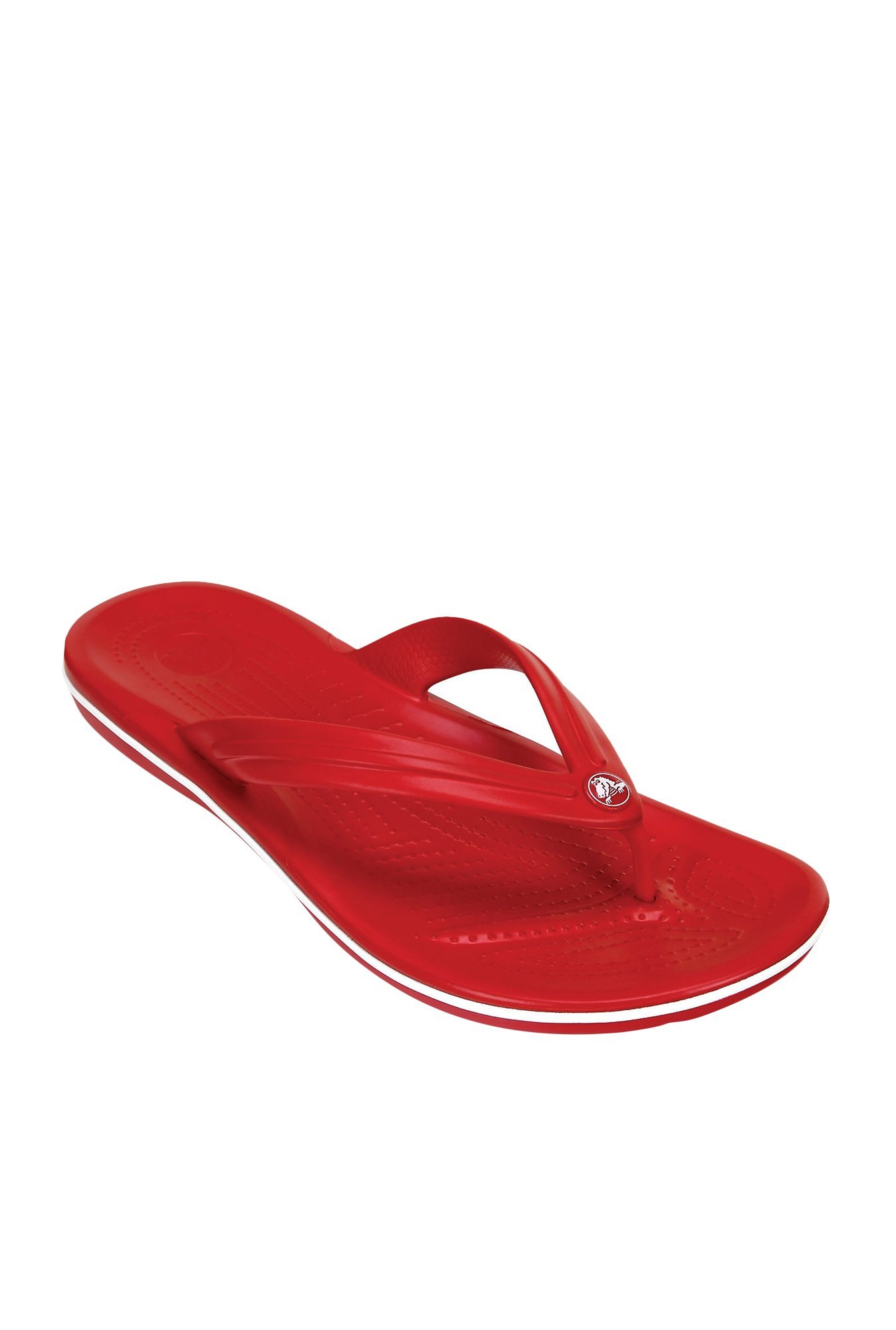 red croc flip flops