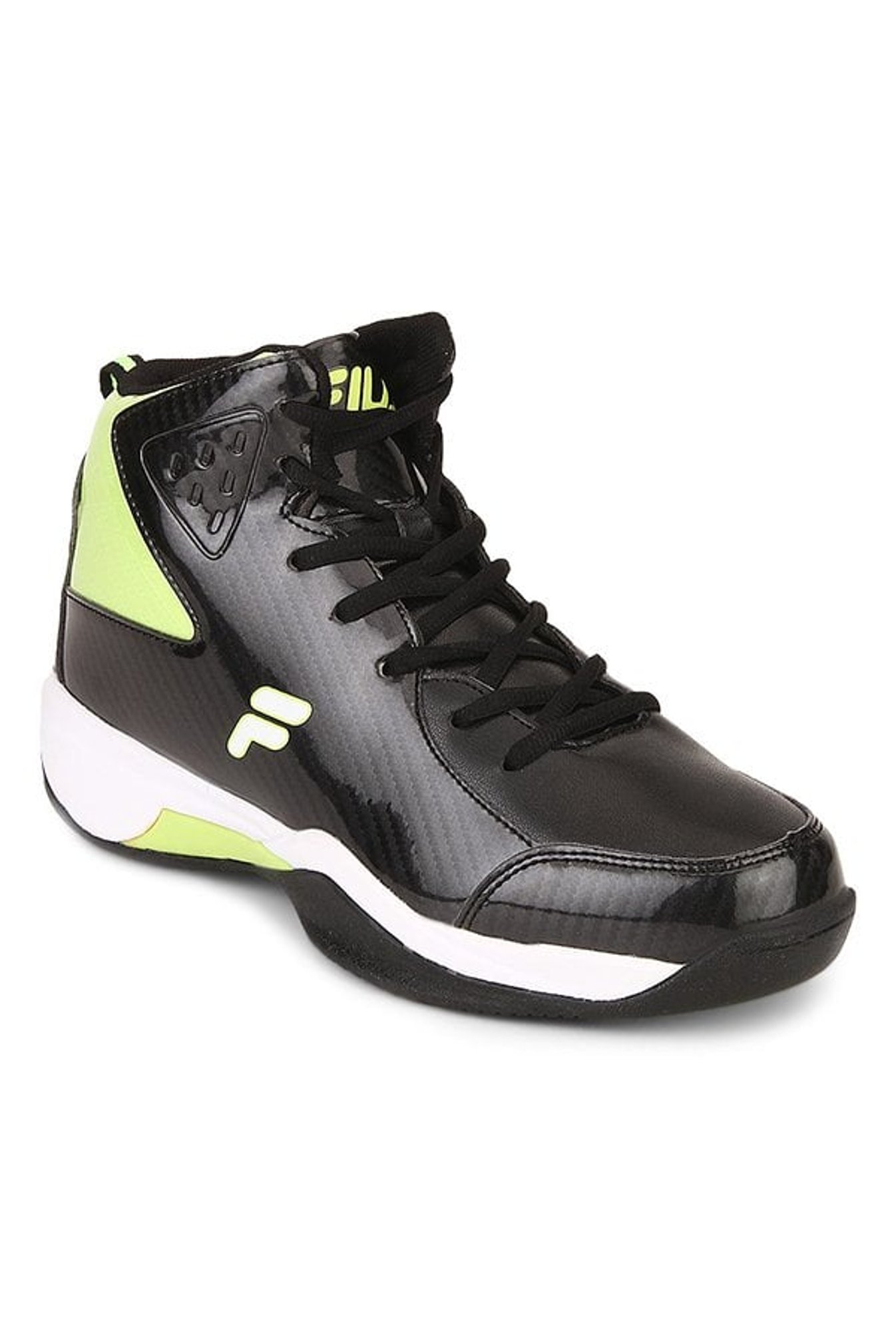 lime green and black basketball shoes