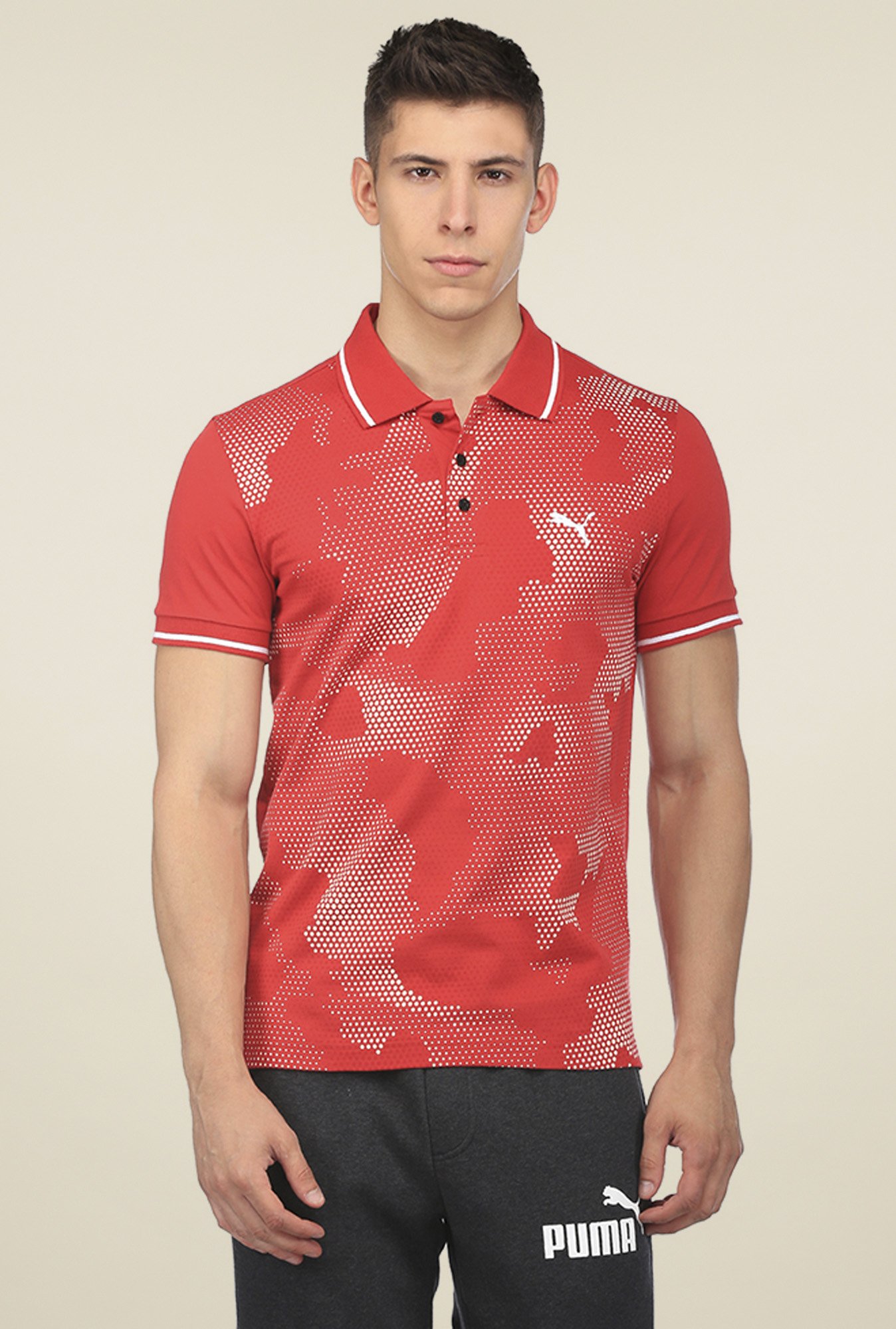 puma red polo shirt