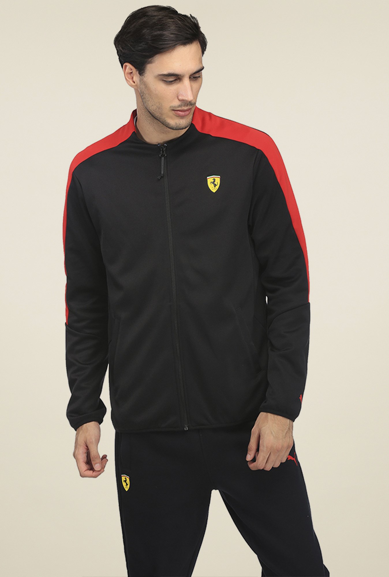 puma jacket red and black