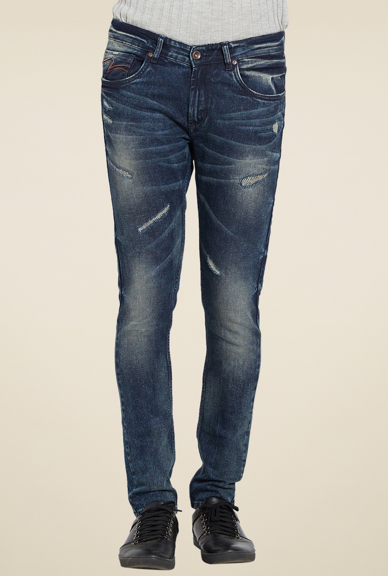 spykar dark blue jeans