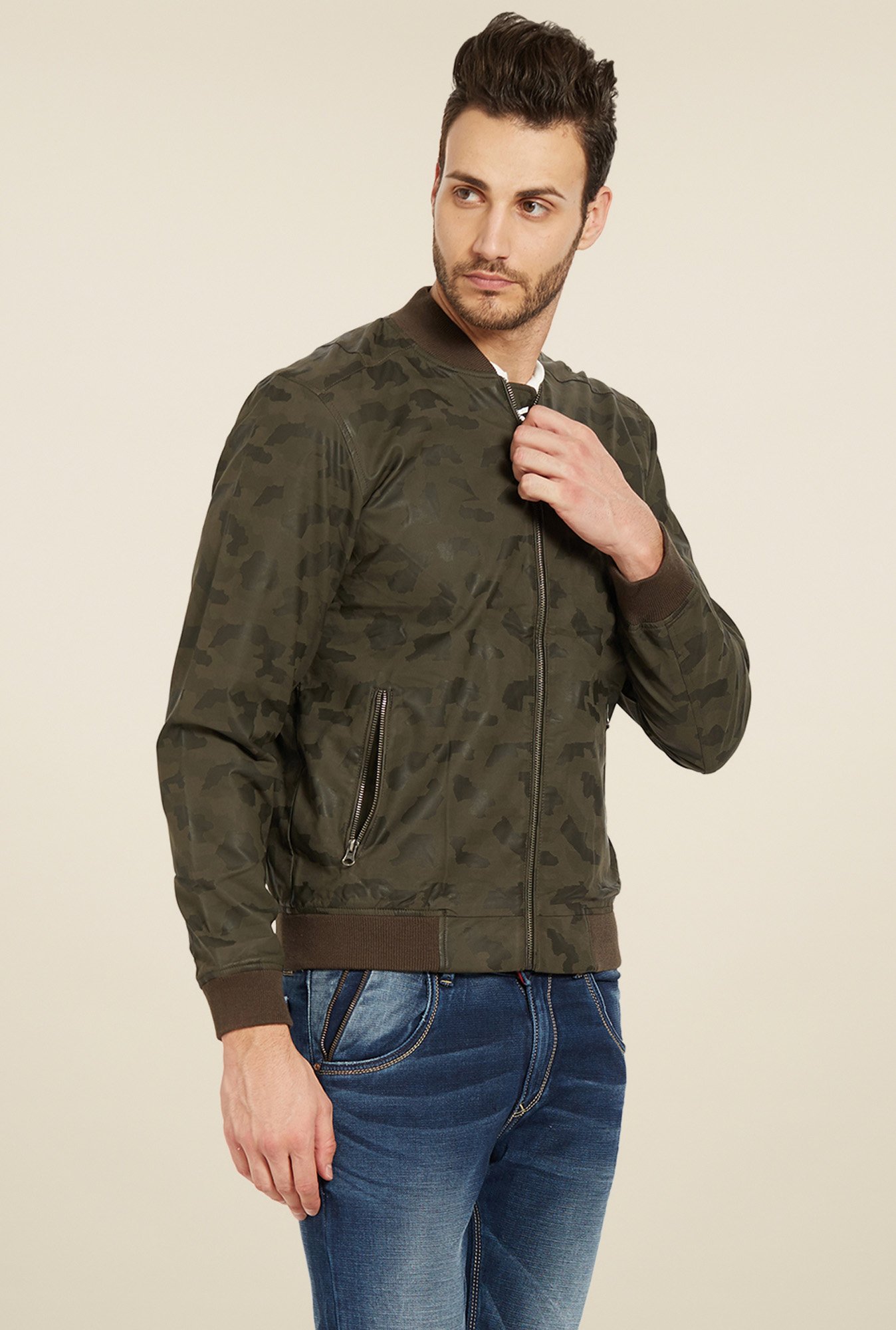 Buy SPYKAR Black Faux Leather Jacket - Jackets for Men | Myntra