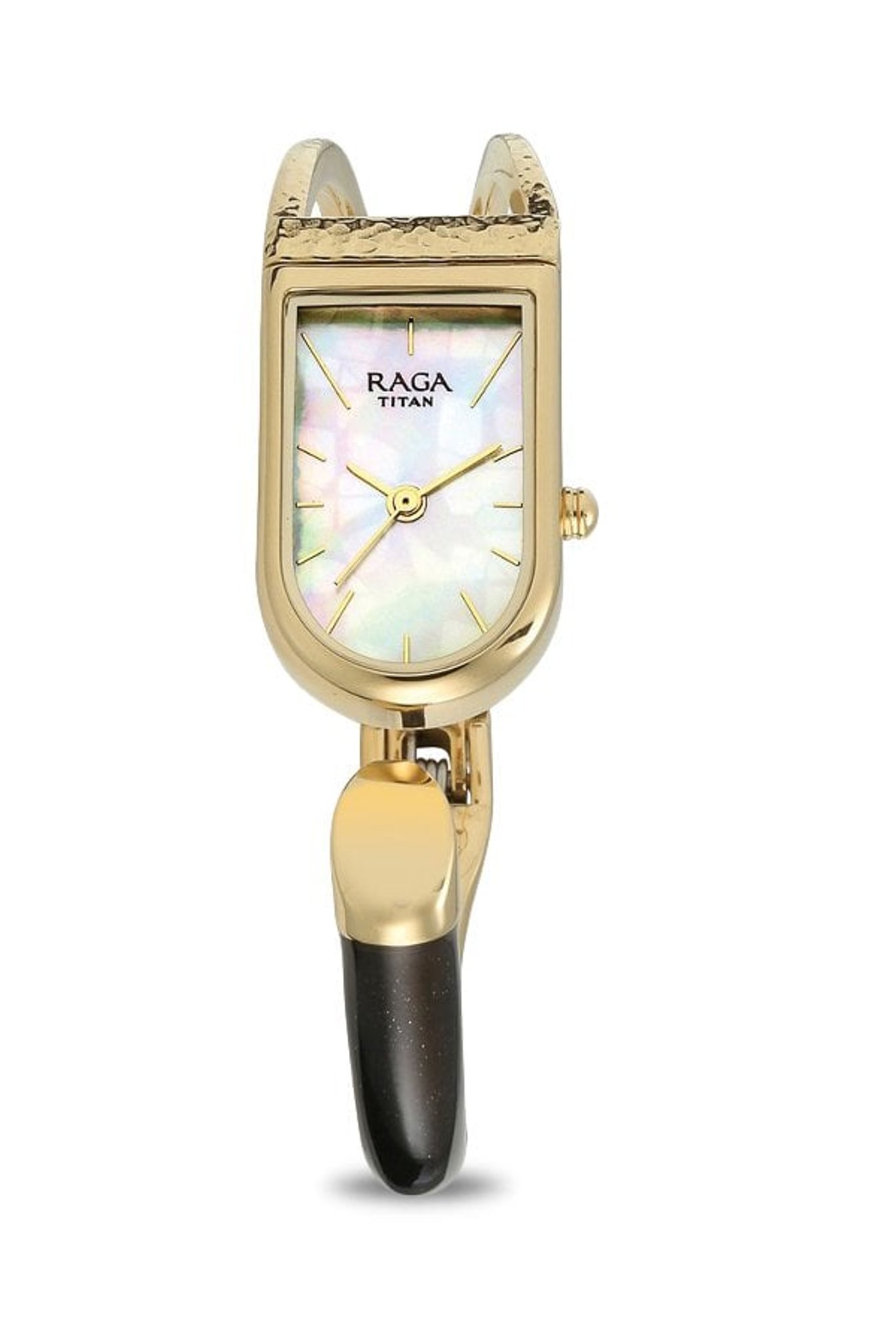 raga espana mother of pearl metal strap watch