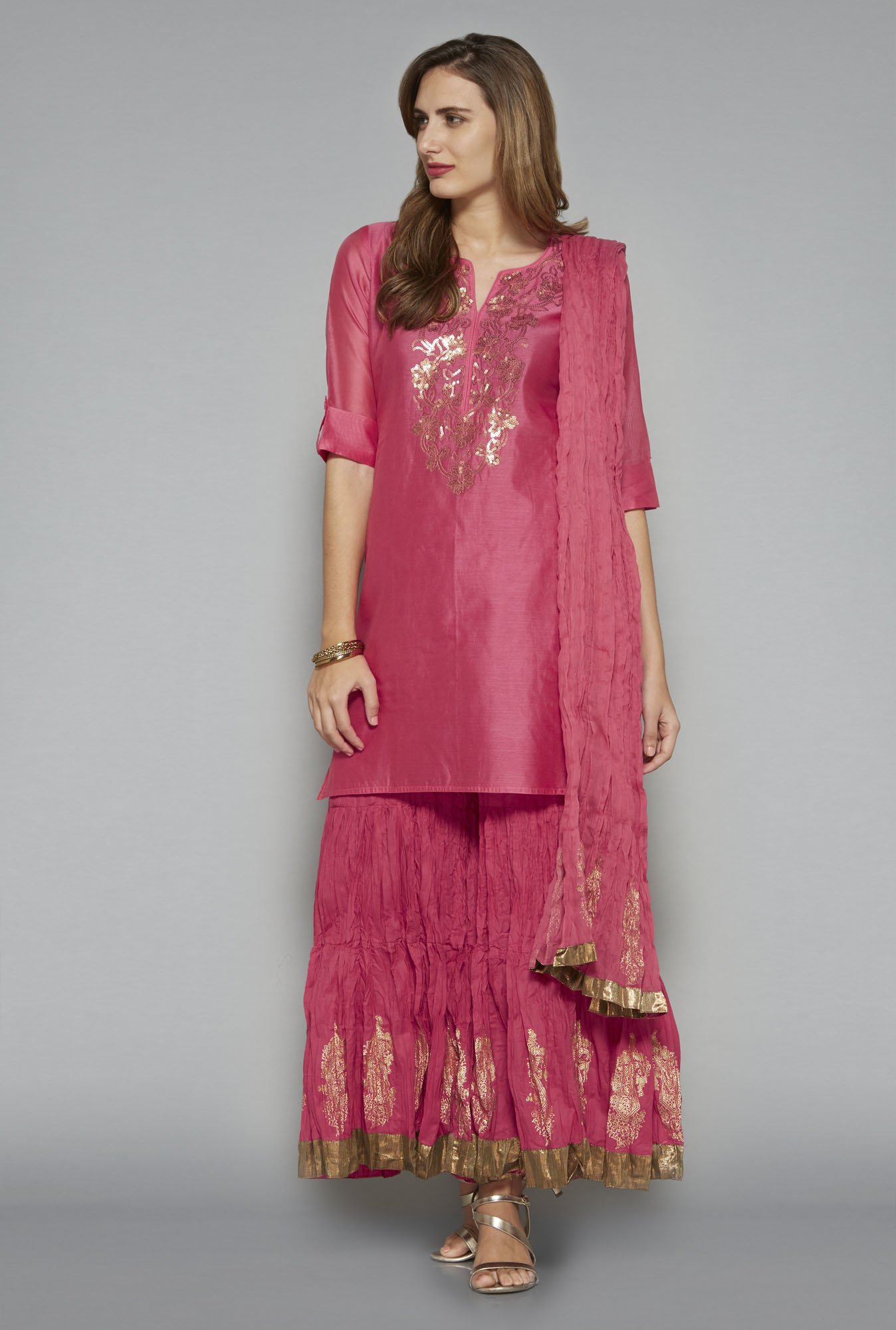 buy vark by westside pink ethnic set for buy vark by westside pink ethnic set for